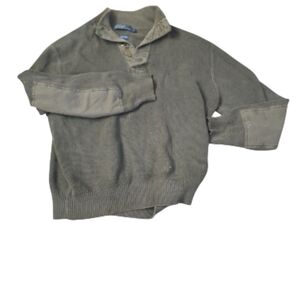 Ralph Lauren Men's Khaki V-Neck Sweater